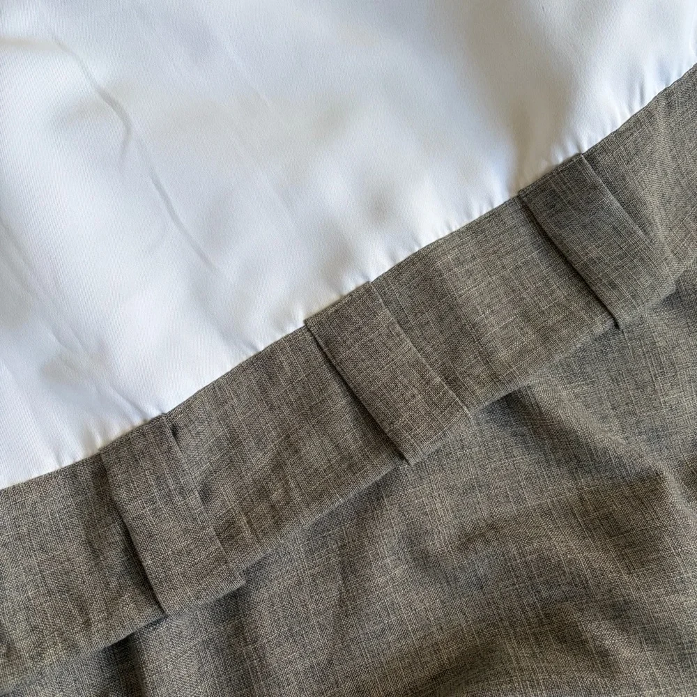 West Elm Dark Gray Crossweave Blackout Curtain Panel 48 x 96 in
